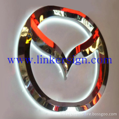 3d mirror polished metal alphabet letter